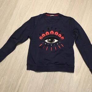 Kenzo  Sweatshirt with Eye Graphic in Navy and Red